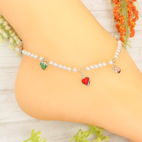 "Handmade Anklet – Elegant & Delicate Jewelry for Women | UNVRC1439 - Picture 4 of 10